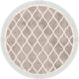 Χαλί ALN400601KR17 Cream-Brown Conceptum Hypnose 100X100cm Round