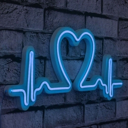 Διακοσμητικό Φωτιστικό Τοίχου Love Rhythm 395NGR1623 51x2x21cm Led 22,6W Blue Wallity
