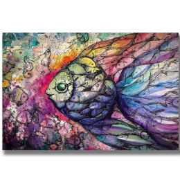 Πίνακας Καμβάς 252SGH1483 100x70cm Multi Wallity Horizontal Ξύλο, Καμβάς