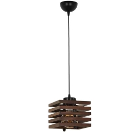 Φωτιστικό Οροφής Cara 534LUN3336 18x70cm 1xE27 40W Walnut-Black Opviq
