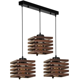 Φωτιστικό Οροφής - Ράγα Cara 534LUN3342 55x18x70cm 3xE27 40W Brown Opviq