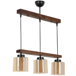Φωτιστικό Οροφής - Ράγα David 534LUN3382 55x15x80cm 3xE27 40W Brown-Gold Opviq