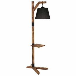 Φωτιστικό Δαπέδου Με Ραφάκι Liza 534LUN3679 40x54x185cm E27 40W Black-Brown Opviq