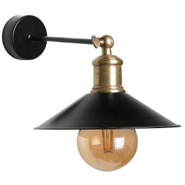 Φωτιστικό Τοίχου - Απλίκα Emma 534LUN3826 Φ23x20cm 1xE27 60W Black Opviq