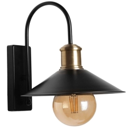Φωτιστικό Τοίχου - Απλίκα Avni 534LUN3832 Φ15x27cm 1xE27 40W Black-Gold Opviq