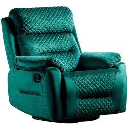 Πολυθρόνα Relax Περιστρεφόμενη Trone 480NRN2506 80x80x105cm Green