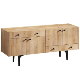 Μπουφές Misty 793ELG1804 140x70x40cm Oak-Black