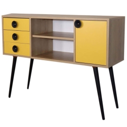 Κονσόλα Havana 811MDD4134 120x40x80cm Multi-Yellow Μοριοσανίδα,Ξύλο