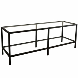 Έπιπλο Τηλεόρασης Basic 552NOS2219 130x40x45cm Clear-Black
