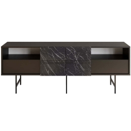 Έπιπλο Τηλεόρασης Derin 788DEC4012 180x37,1x64,7cm Marble Effect Black