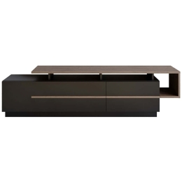 Έπιπλο Τηλεόρασης Pia 788DEC4039 180x38,9x46,4cm Black-Walnut