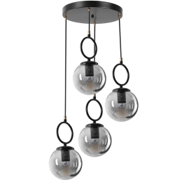Φωτιστικό Οροφής Morino 846STL2820 Φ30x70cm 4xE27 40W Black Opviq