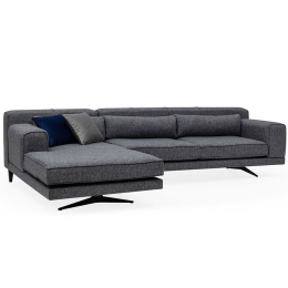 Καναπές Γωνιακός (Αριστερή Γωνία) Jivago 560ARE1712 308x198x78cm Grey