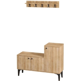 Έπιπλο Εισόδου Simon 393MRD1223 100x35x85cm Oak Plastic,Chipboard