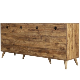 Μπουφές Elite 389MZA1129 180x45x80cm Walnut Μοριοσανίδα, Μελαμίνη