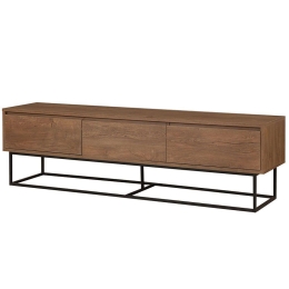Έπιπλο Τηλεόρασης Milo 863SPH5106 180x40x50cm Walnut-Black