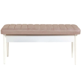 Σκαμπό Με Αποθηκευτικό Χώρο Vina Bench 869VEL5168 110x40x46cm Sand-White