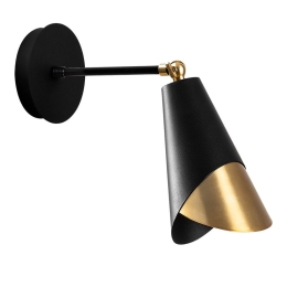 Φωτιστικό Τοίχου - Απλίκα Pacman 584TTM1981 14x35x31cm 1xE27 40W Black-Gold Opviq