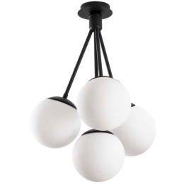 Φωτιστικό Οροφής - Πλαφονιέρα Mudoni 892OPV1939 Φ57x66cm 4xE27 40W Black-White Opviq