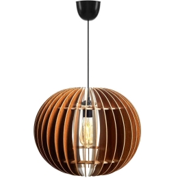Φωτιστικό Οροφής 390FLH1508 Φ36x70cm 1xE27 40W Walnut Opviq
