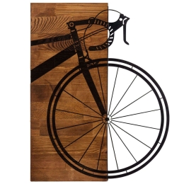 Διακοσμητικό Τοίχου 279ENZ1738 40x58cm Walnut-Black Wallity Μέταλλο,Ξύλο