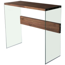 Κονσόλα Niagara 552NOS1901 91x37x80cm Walnut Ξύλο,Γυαλί
