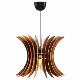 Φωτιστικό Οροφής 390FLH1514 Φ35x65cm 1xE27 40W Walnut Opviq