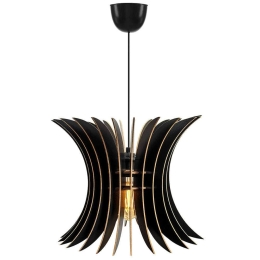 Φωτιστικό Οροφής 390FLH1516 Φ35x65cm 1xE27 40W Black Opviq