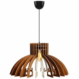 Φωτιστικό Οροφής 390FLH1532 Φ54x65cm 1xE27 40W Walnut Opviq
