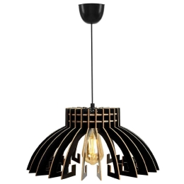 Φωτιστικό Οροφής 390FLH1537 Φ39x55cm 1xE27 40W Black Opviq