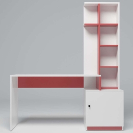 Γραφείο Canas 285LCV1103 150x50x170cm White-Red