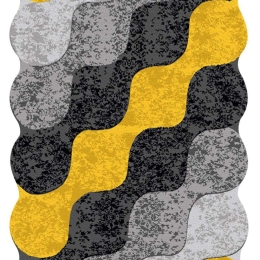 Χαλί Circle Djt Yellow-Black Conceptum Hypnose 150x240cm