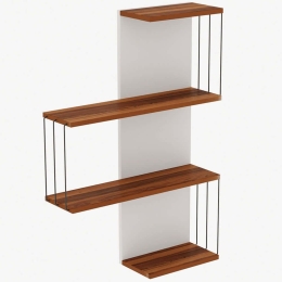 Ραφιέρα Τοίχου Cambel 854KLN1736 64x19x96cm Pine-White