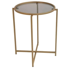 Τραπεζάκι Βοηθητικό 552NOS1423 50x50x60cm Gold-Fume