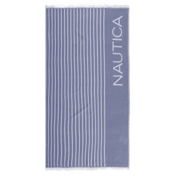 Πετσέτα Θαλάσσης - Παρεό Nau Stripe Denim Nef-Nef Θαλάσσης 90x170cm 100% Βαμβάκι