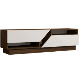 Έπιπλο Τηλεόρασης Koza 835PUQ3058 160x40x45cm Walnut-White