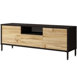 Έπιπλο Τηλεόρασης 921YRD1103 140x35,5x46,4cm Oak-Black