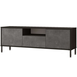 Έπιπλο Τηλεόρασης 921YRD1104 140x35,5x46,4cm Grey-Black