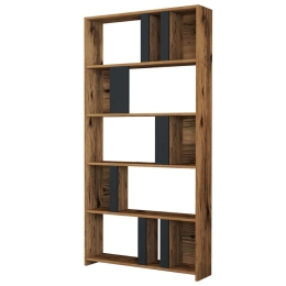 Βιβλιοθήκη Lima 845HCT3640 90x20x180cm Walnut-Anthracite