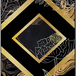 Χαλί Asr Crpt-72 288NGR1967 Black-Gold Conceptum Hypnose 100X140cm