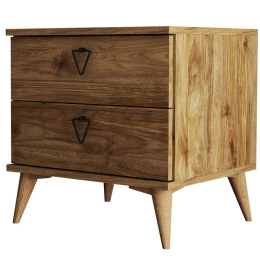 Κομοδίνο Versa 389MZA1710 52x45x55,1cm Walnut