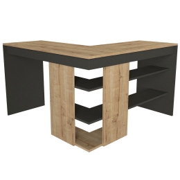 Γραφείο Γωνιακό Stylo 804TRH3818 120x120x73,8cm Anthracite-Oak