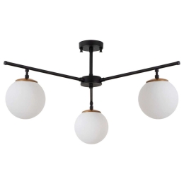 Φωτιστικό Οροφής - Πλαφονιέρα Atmaca 942FLG1105 70x70x39cm 3xE14 15W Black-White Opviq