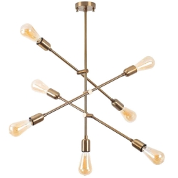 Φωτιστικό Οροφής - Πλαφονιέρα Beste 942FLG1122 61x12x73cm 7xE27 15W Gold Opviq