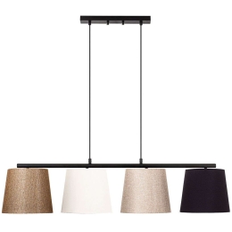 Φωτιστικό Οροφής - Ράγα Varlik 942FLG1148 148x25x48/125cm 4xE27 15W Multi-Black Opviq