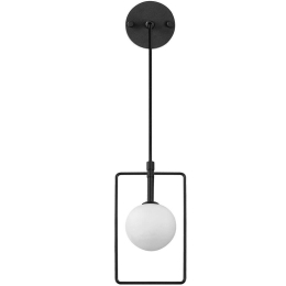 Φωτιστικό Τοίχου - Απλίκα Geometri 942FLG2102 14x15x40/116cm G9 10W Black Opviq