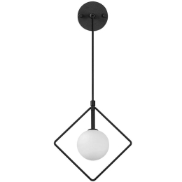 Φωτιστικό Τοίχου - Απλίκα Geometri 942FLG2104 24x15x40/117cm G9 10W Black Opviq