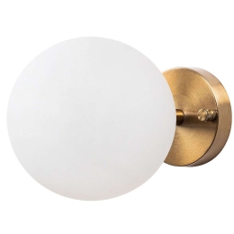 Φωτιστικό Τοίχου - Απλίκα Atmaca 942FLG2112 24x15cm 1xE14 15W Gold-Cream Opviq