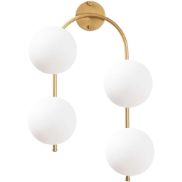 Φωτιστικό Τοίχου - Απλίκα Jewel 942FLG2116 40x26x62cm 4xE14 15W Gold Opviq