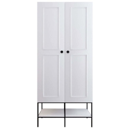 Ντουλάπα Δίφυλλη Martin 801CMY3435 84x50x200cm White Δίφυλλη